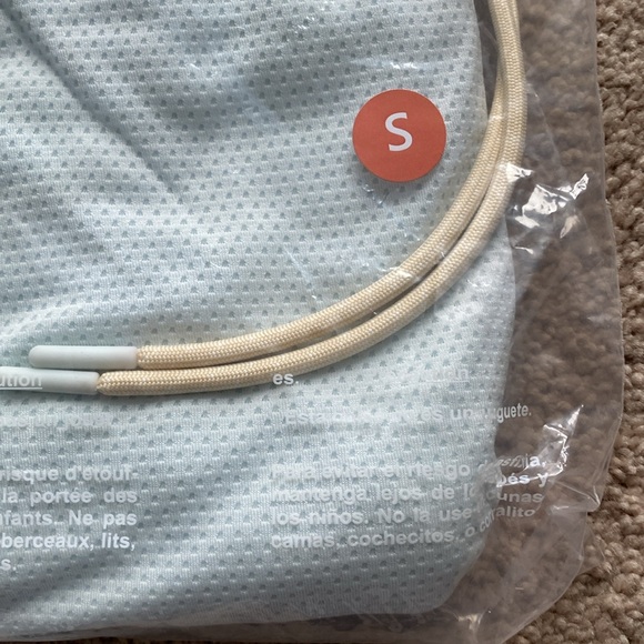 Outdoor Voices Light Blue Athletic Shorts with Maroon Trim - Picture 3 of 5